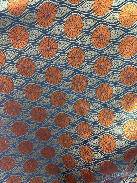 Japanese style designer satin Brocade great for dress jacket pants skirt and much more made in Italy