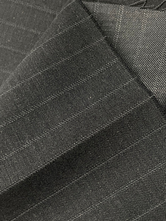 Dark gray with shadow stripes 100% wool designed by Salvatore ferragamo 220 quality