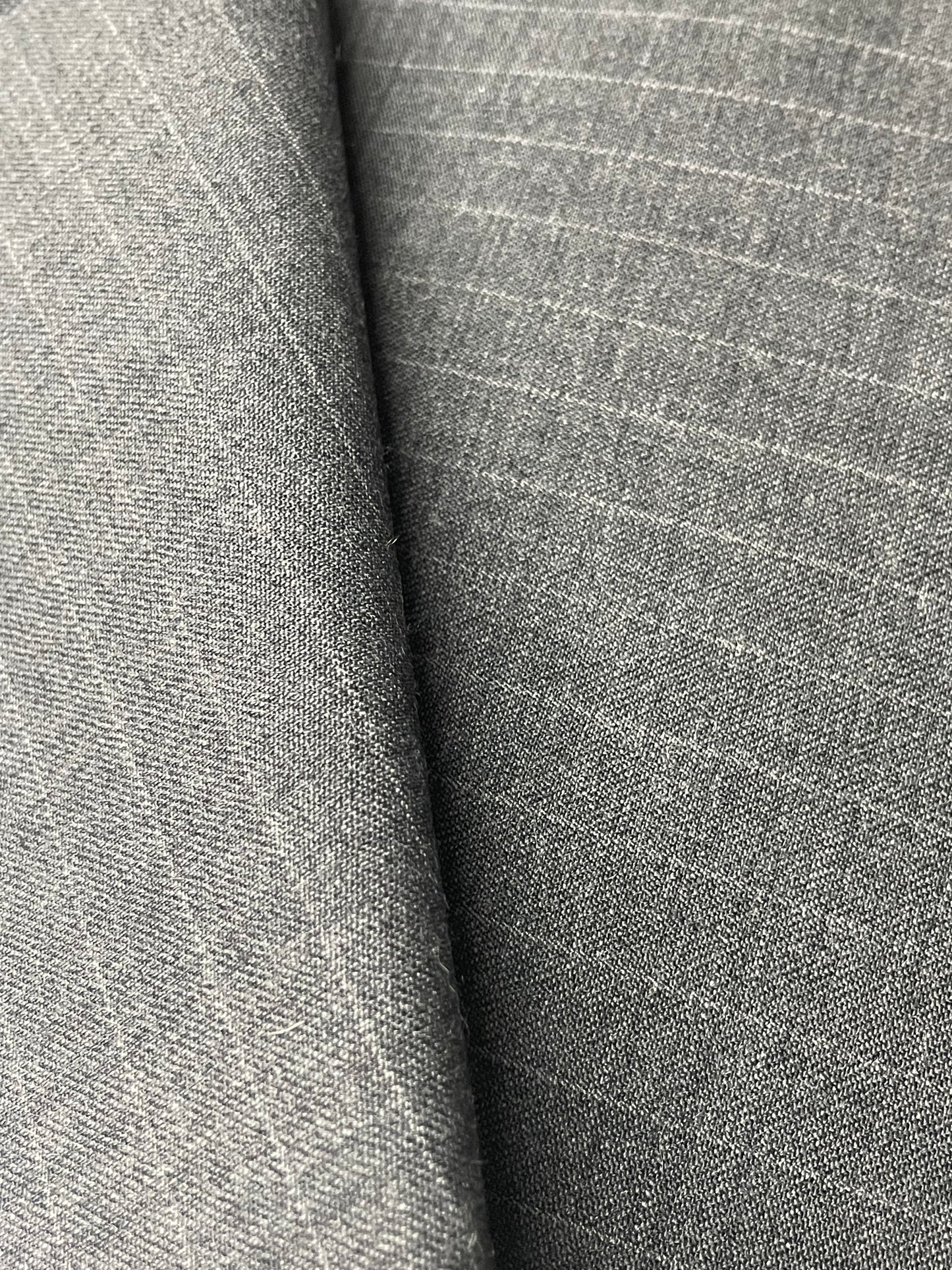 Gray with light gray shadow stripes 100% wool designed by Salvatore ferragamo 220 quality