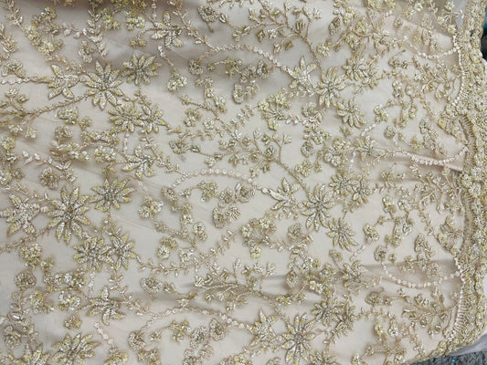 Designer beaded lace great for dress jacket pants skirt and much more