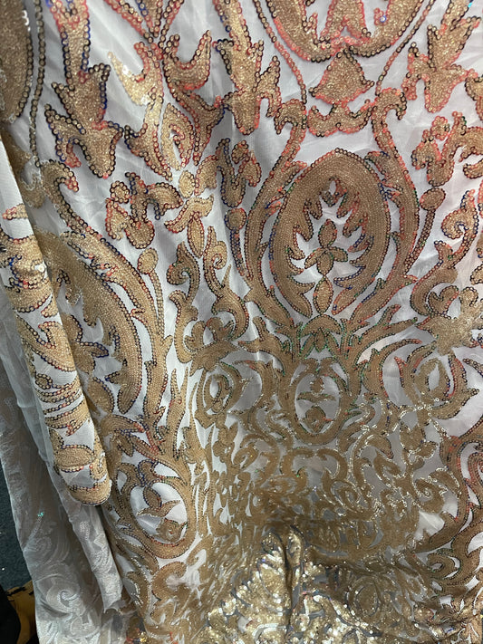 Designer sequins lace great for dress jacket pants skirt and much more