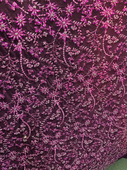 Designer beaded lace great for dress jacket pants skirt and much more