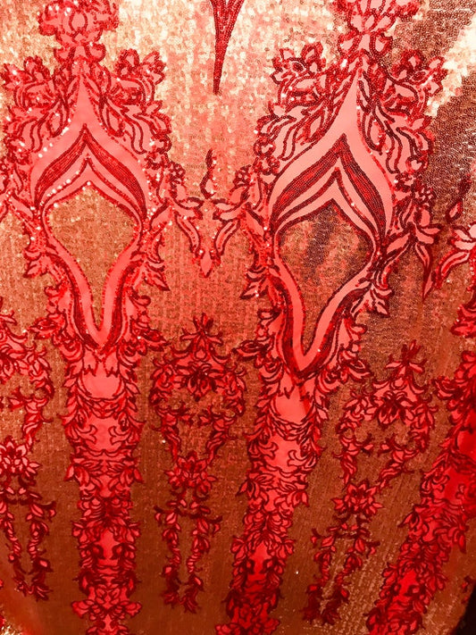 RED 4 WAY LACE sequence