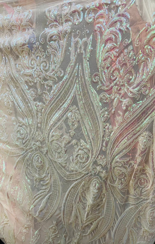 Designer spandex sequins lace