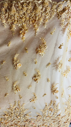 3D GOLD BEADED LACE