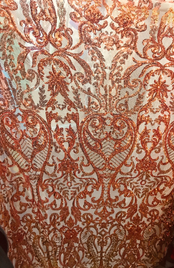 ORANGE 4 WAY sequins lace