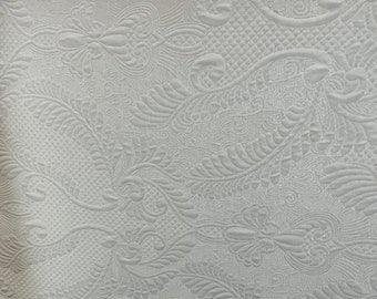 White designer brocade