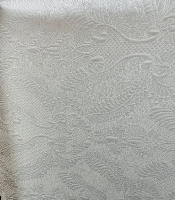 White designer brocade