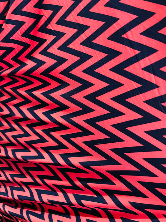 Chevron pink Scuba great fabric for dress pants jacket skirt shirt and much more