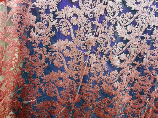 Designer silk feel lace
