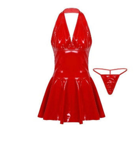 Red shinny 4way stretch vinyl made in Italy