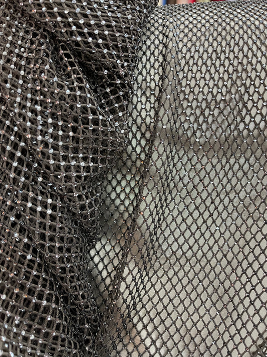 Gray Swarovski stone lace great for dress jacket pants and much more