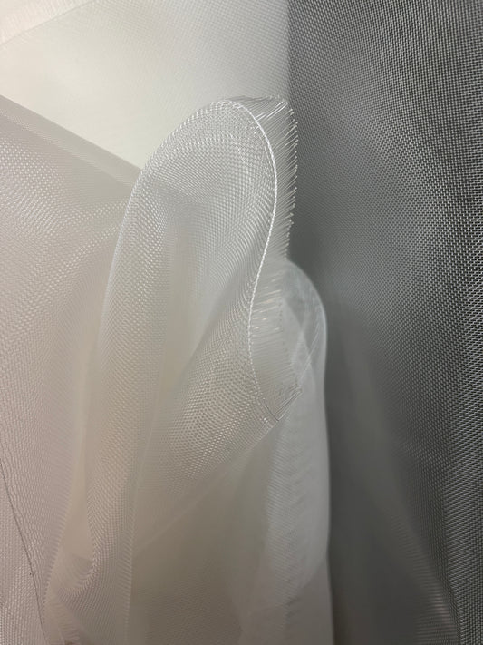 Designer metallic Horse hair organdy made in Italy