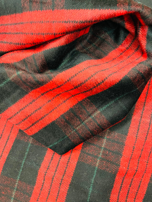 Buffalo plaid 100% cashmere great fabric for sweaters dress jacket and much more