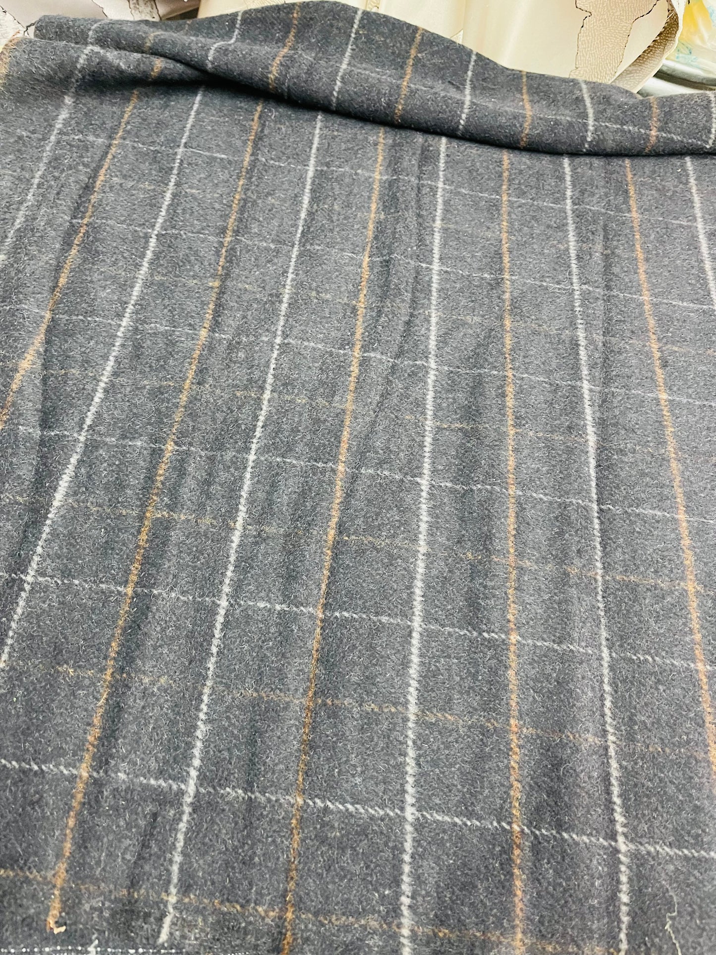 Scottish Glen plaid  100% cashmere great fabric for sweaters dress jacket and much more