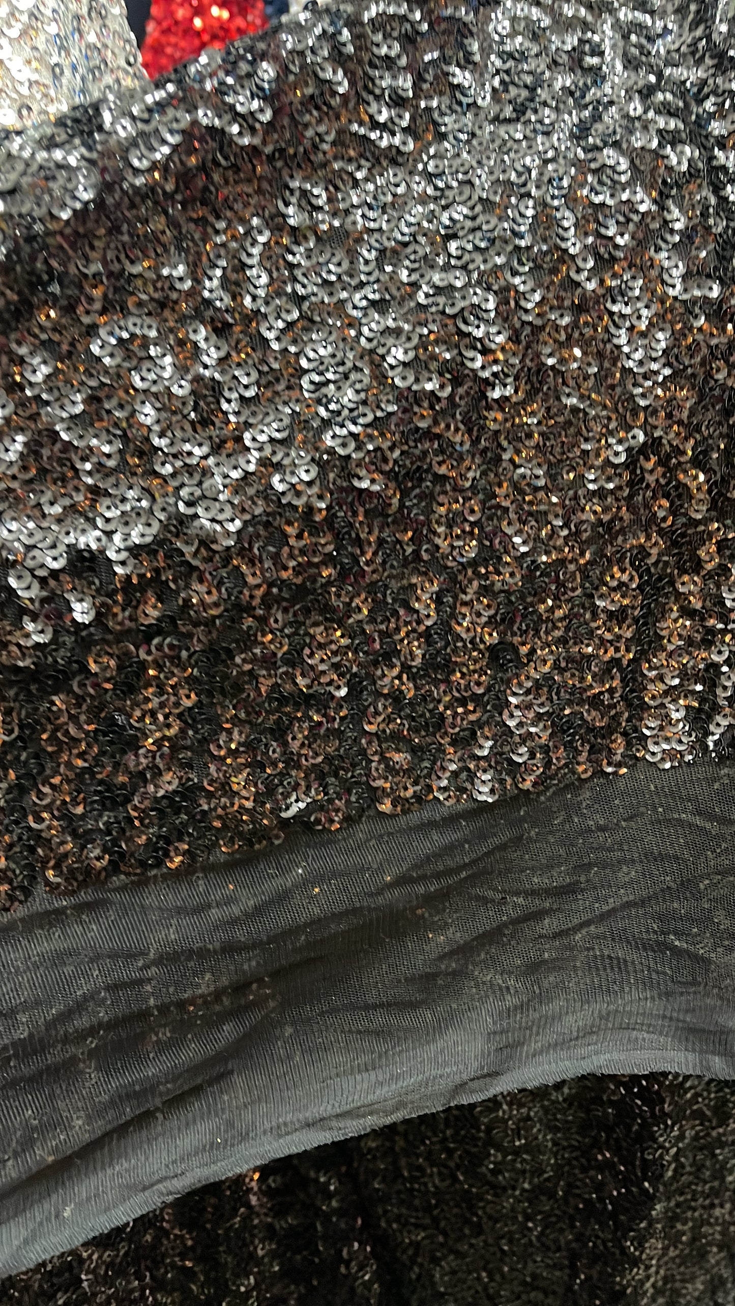 Black all over sequins great fabric for dress jacket pants shirt and much more