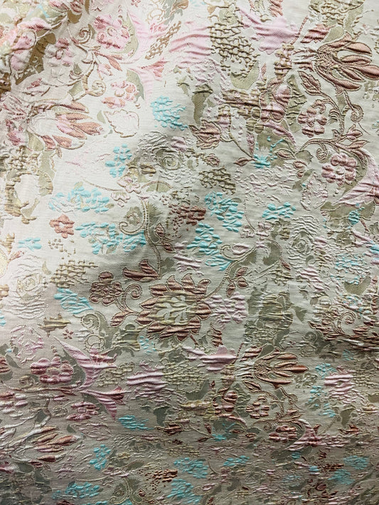 Designer metallic brocade mikado made in Italy