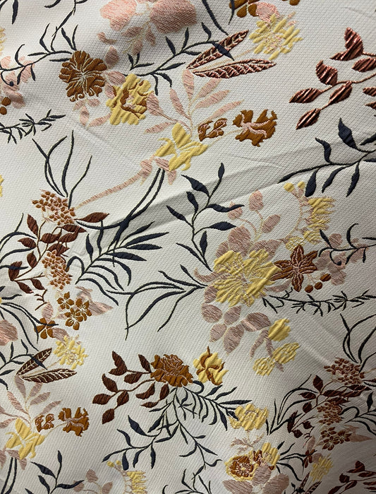 Designer luxury brocade dabble face champagne with copper design made in Italy