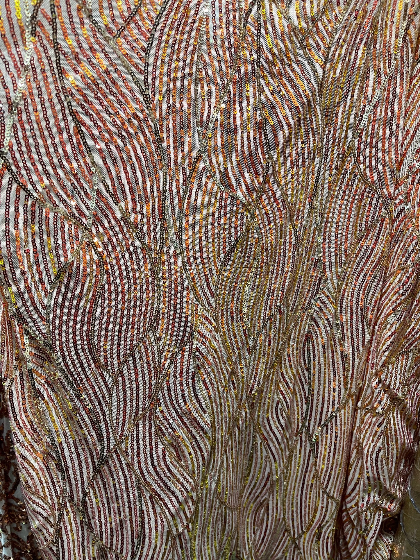 Designer 4way stretch spandex sequins lace