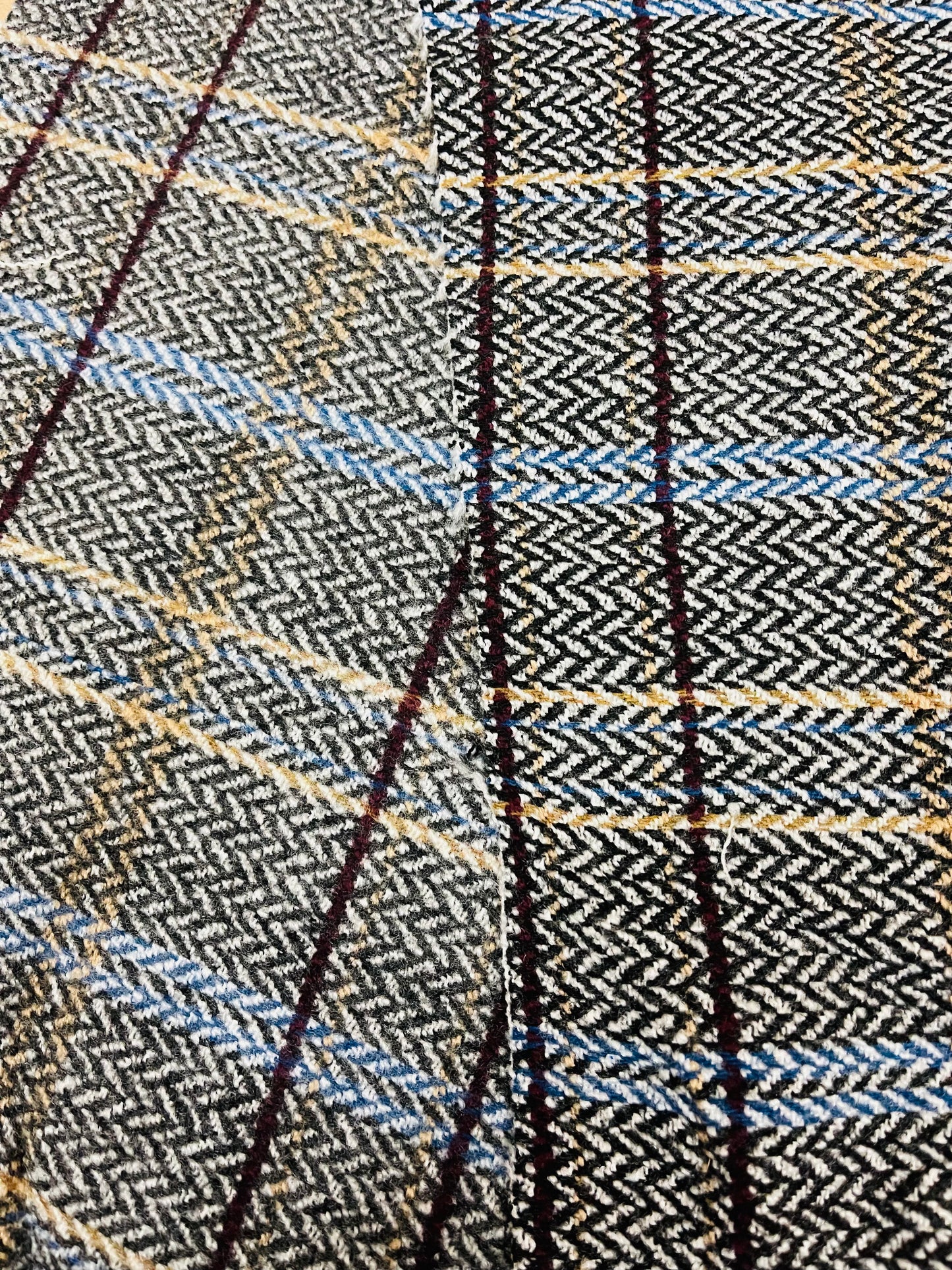 Scottish herringbone 100% cashmere great fabric for sweaters dress jacket and much more