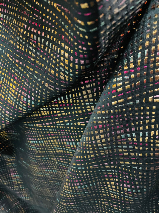 Metallic Elegant designer mikado Floral Brocade great for dress jacket pants skirt and much more made in Italy