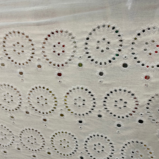 Designer cotton eyelets