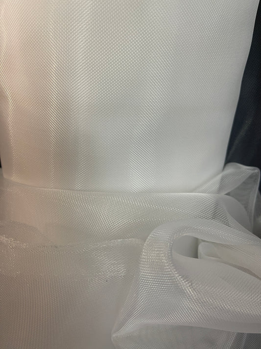 Designer metallic Horse hair organdy made in Italy