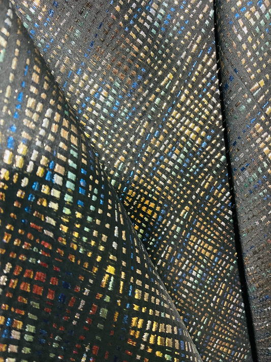 Metallic Elegant designer mikado Floral Brocade great for dress jacket pants skirt and much more made in Italy