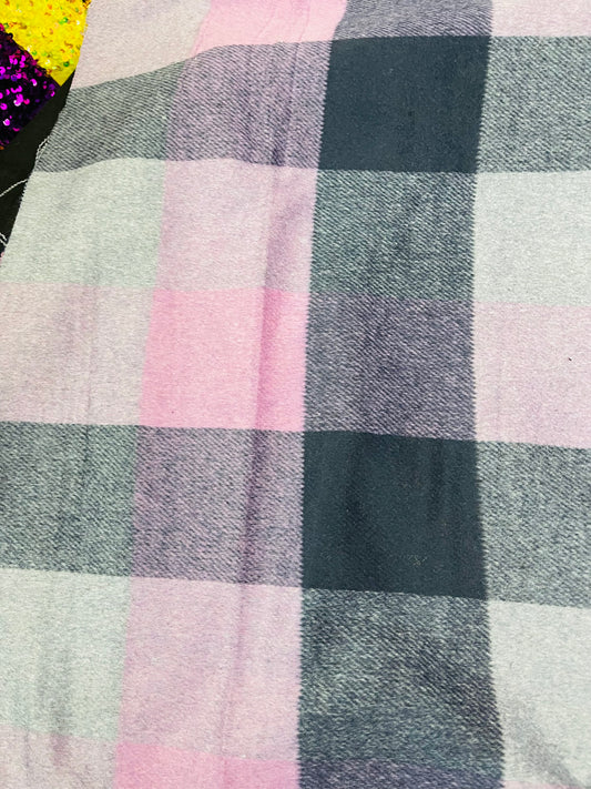 Buffalo plaid 100% cashmere great fabric for sweaters dress jacket and much more