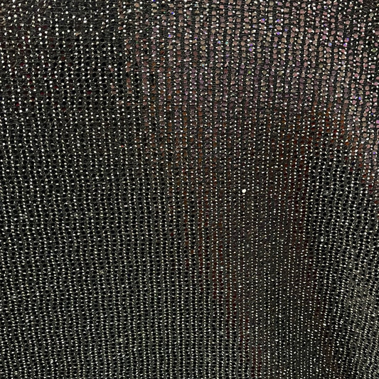 Designer black sequins stretch