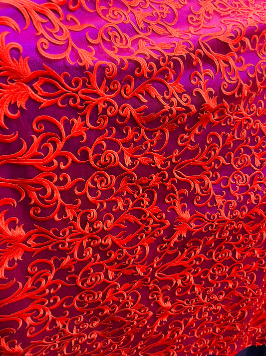 Designer silk feel lace