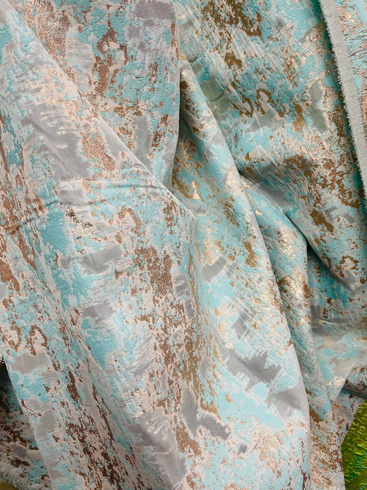 Designer organza Floral Brocade made in Italy