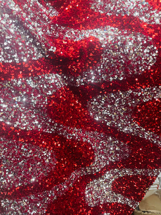 Designer swirly’s 4way stretch velvet sequins great fabric for dress jacket skirt and much more