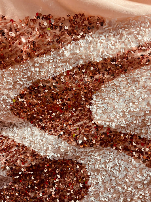 Designer 4way stretch velvet sequins