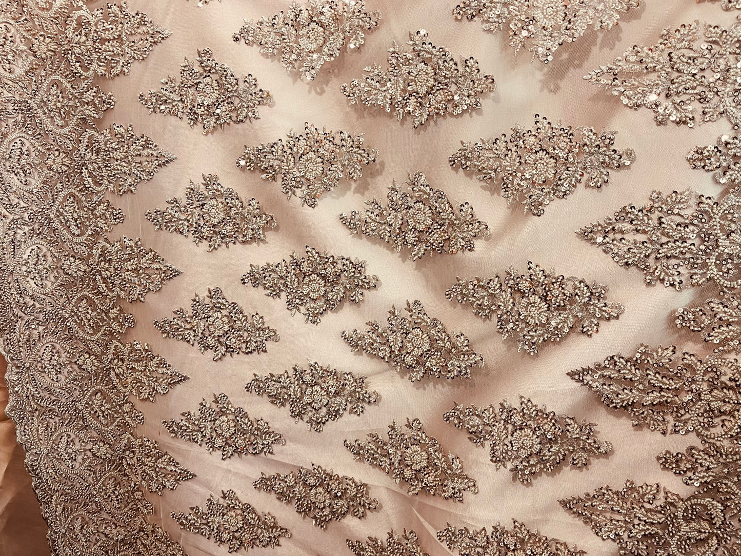 Designer beaded lace made in France