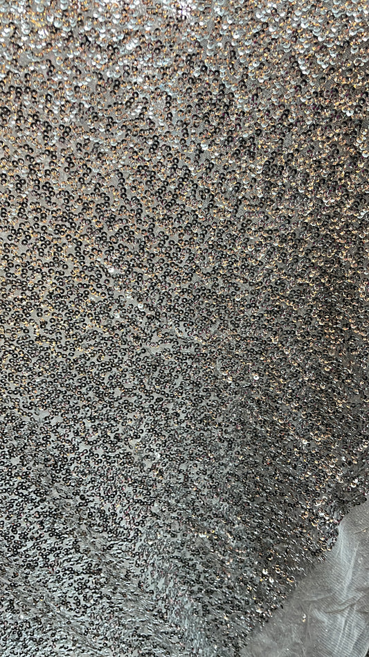 Silver all over sequins great fabric for dress jacket pants shirt and much more