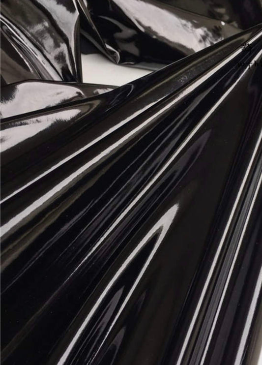 Black shinny 4way stretch vinyl made in Italy