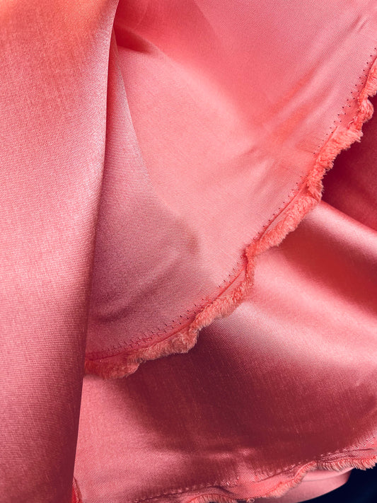 Designer Coral mikado best fabric for wedding gown ball gown prom