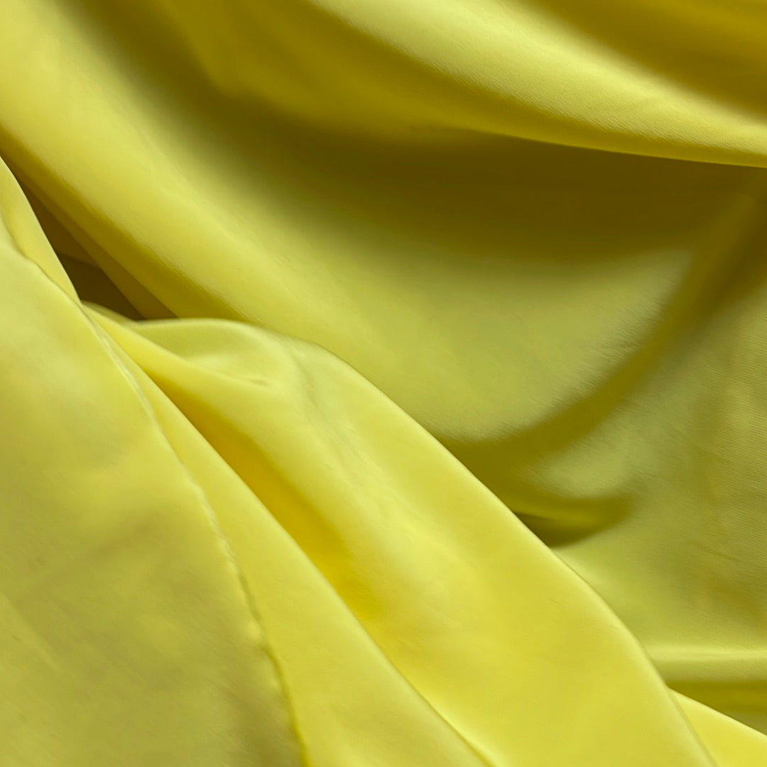 Yellow 100% silk carep de chine  made in Italy