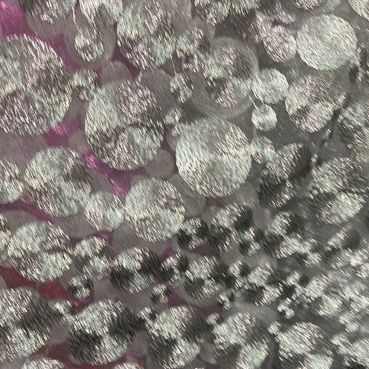 Circle silver metallic lace