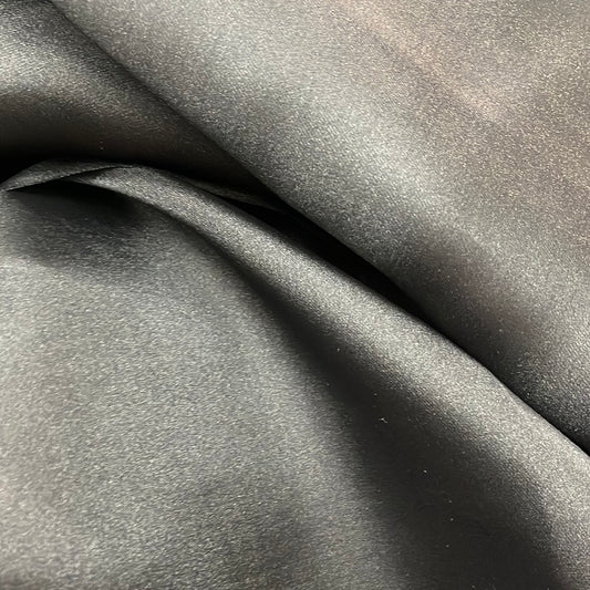 Designer black poly Gazar organdy made in Italy