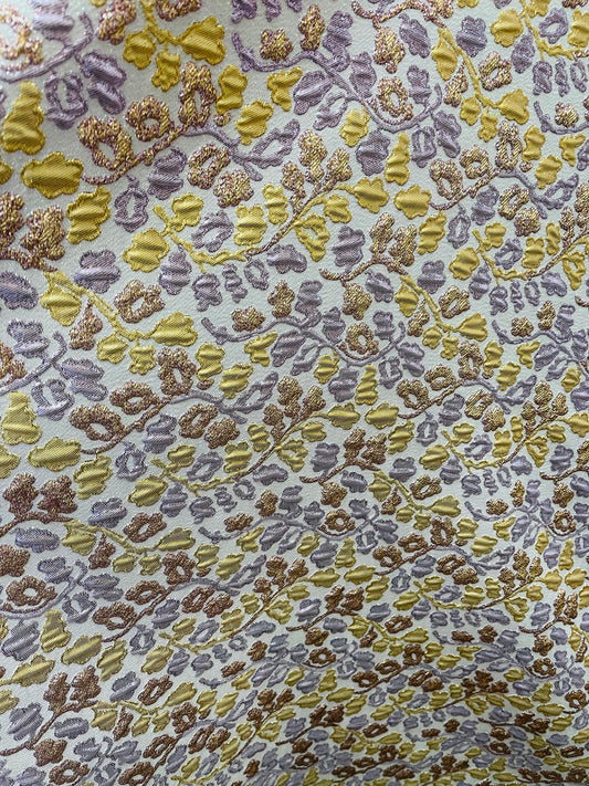 Designer metallic brocade mikado made in Italy