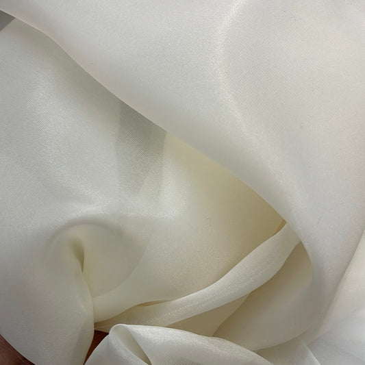 Designer ivory poly Gazar organdy made in Italy