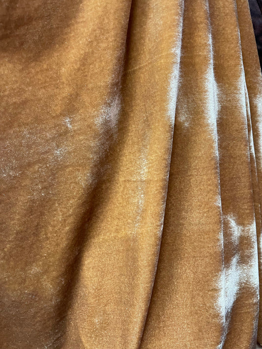 Designer gold 4way stretch velvet
