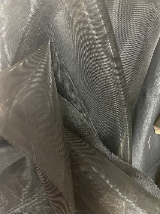 Designer metallic Horse hair organdy made in Italy