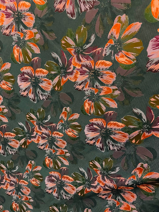 Designer mikado Floral Brocade great for dress jacket pants skirt and much more made in Italy