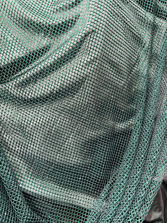 Hunter green Swarovski stone lace great for dress jacket pants and much more