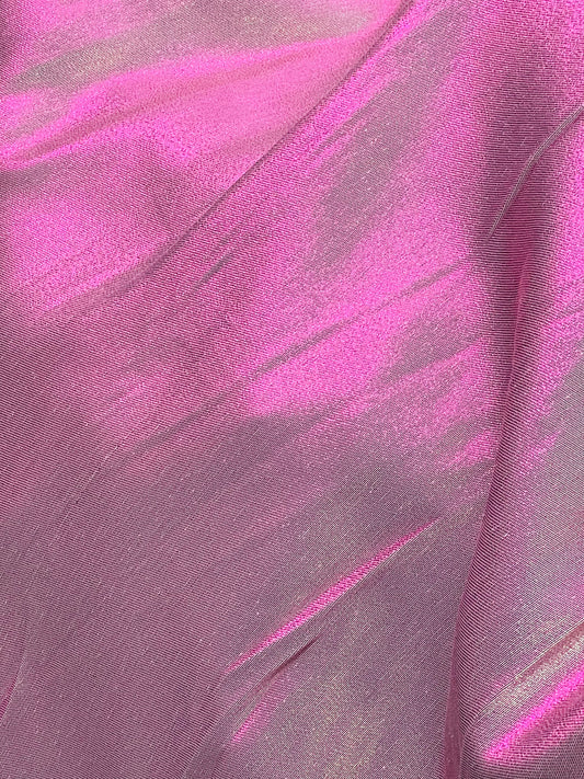 Designer splash hot pink and gold mikado brocade