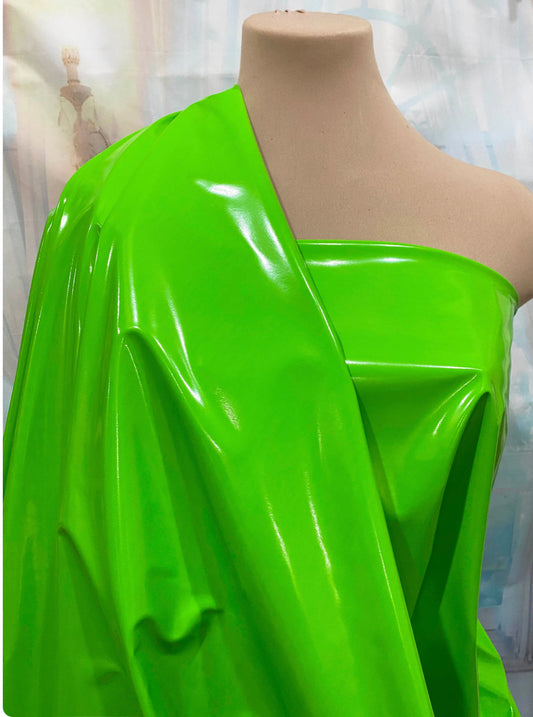 Lime green shinny 4way stretch vinyl made in Italy