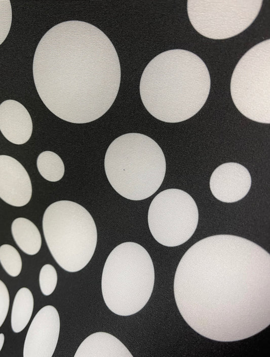 Black white polkadotNeoprene made in Italy